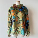 ショッピングSALE品 【30％OFF SALE】アルベロベロ(Alberobello)オレボレブラぶたさん&フラワープリント フリースプルオーバー（カーキ）【2025 AUTUMN COLLECTION】送料無料