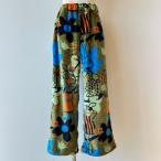 ショッピングSALE品 【20％OFF SALE】アルベロベロ(Alberobello)オレボレブラぶたさん&フラワープリント フリースパンツ（カーキ）【2025 AUTUMN COLLECTION】送料無料