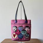 ショッピングSALE品 【10％OFF SALE】アルベロベロ(Alberobello)オレボレブラぶたさん＆女の子フェイス刺繍入り トートバッグ(ピンク）【2025 WINTER COLLECTION】送料無料