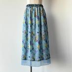 【40%OFF SALE】アルベロベロ(Alberobello)オレボレブラぶたさん&花くらげさんプリント スカート(ブルー)【2024 SUMMER COLLECTION】送料無料