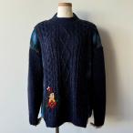 ショッピングSALE品 【50％OFF SALE】アルベロベロ(Alberobello)オレボレブラぶたさん＆女の子アップリケ ニットプルオーバー（コン）【2024 WINTER COLLECTION】送料無料