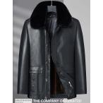 レザーコートハーフコートメンズ秋冬...