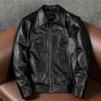 レザージャケット 革ジャケット メンズ 黒色 牛革 革ジャン 紳士服 本革ジャンバー 送料無料