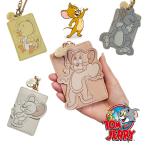トムとジェリー パスケース TOM&JERRY×Flapper エポチャーム付 エンボス 定期入れ アップリケ メール便なら送料無料