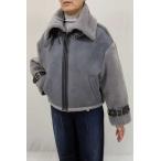 秋冬SALE【マリアプラス/135773/40%OFF】ストレッチエコスエード+毛混ボア接結ジップアップB−3型ボンバージャケット+袖裏面使い/sps/1i11/1i12b521xx