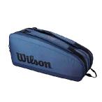 WILSON テニス バドミントン ラケットバッグ Tour Bag ブルー(TOUR ULTRA 6PK RACKET BAG) 72×22×32cm