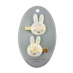 ミッフィー　Miffy 前髪クリップ ホワイト アクセサリー ヘアピン マーブル shobido