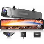 ドライブレコーダー ミラー型 4K 高画質人気で強くお勧めデジタルカメラ 前後カメラ ドラレコ WDR HDR 超鮮明夜間暗視 防水LED信号 地デジ対策 24JADO-G810+ -X-