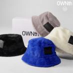 ショッピングハット フェイクレザーパッチファーバケットハット レディース 送料無料・100ptメール便可