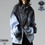 グラデーション スプレー加工 シャツ レディース 長袖 送料無料・ 80ptメール便可