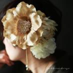 コサージュ 花 大きい サテン 大人 ビッグフラワーコサージュ・再再販。メール便不可
