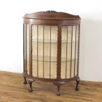  Cross замена обивки settled витрина 51838 половина moon стиль дисплей шкаф мяч Anne череп - нога . очарование 1910 год примерно Англия античный мебель 