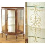  Англия античный мебель витрина грецкий орех материал задняя сторона зеркало кошка ножек полка витрины дисплей шкаф 1930 год примерно Британия 53441