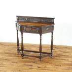  античный пристенный столик выдвижной ящик имеется настольный сверху. скульптура . очаровательный аккуратный сделал ножек. дизайн . замечательный вход украшение шт. . место хранения Британия 80486