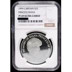  серебряная монета монета NGC PF69 Англия Elizabeth 2.(1952~) 5Pounds 1999 Diana . серебряная монета [2662N21]