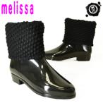 メリッサ レインブーツ アンクル ブーツ トリコ ブラック