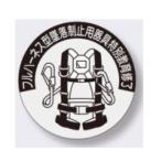 ヘルメット用ステッカー　フルハーネス型墜落制止用器具使用作業特別教育修了シール【送料300円 ゆうパケット対応】