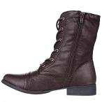 ［新品］American Rag Womens Faylln Closed Toe Combat Boots, Brown, Size 5