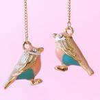 Yahoo! Yahoo!ショッピング(ヤフー ショッピング)販売終了■ロングピアス ピンクの小鳥 揺れる パールキャッチ シルバー925 送料200円 1万円以上送料無料