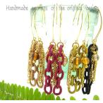 Yahoo! Yahoo!ショッピング(ヤフー ショッピング)（ペア売り）ピアス フック チェーン ガラス ハンドメイド オリジナル メール便 レディースピアス アクセサリー アメリカンタイプ セレブデザイン