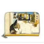 ショッピングマンハッタナーズ マンハッタナーズ 財布 Manhattaner's トップパース ラウンド型コインケース 「ぐっすりフェデリコ」 オーク 本革 猫 猫柄 小銭入れ