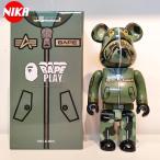 BAPE BE@RBRICK ベアブリック bearbrick 熊 400% 28cm フィギュア パイロット 玩具 置き物 飾り コレクション プレゼント