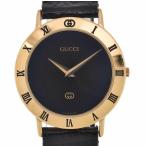 Yahoo! Yahoo!ショッピング(ヤフー ショッピング)☆良品【GUCCI】グッチ 3000M GP/レザー クォーツ メンズ T#100622