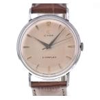 Yahoo! Yahoo!ショッピング(ヤフー ショッピング)【CYMA】ヴィンテージ シーマ シーマフレックス SS/レザー 手巻き メンズ W#100932