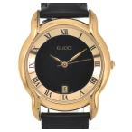 Yahoo! Yahoo!ショッピング(ヤフー ショッピング)【GUCCI】グッチ 5100M GP/レザー 黒文字盤 デイト クォーツ メンズ D#102695