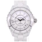 ☆美品【CHANEL】シャネル J12 12Pダイヤモンド H1629 ホワイトセラミック 自動巻き ...