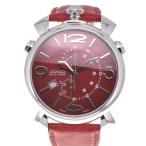 ☆美品【GaGa MILANO】ガガミラノ シン クロノ46 クロノグラフ 5097.04RD クォーツ メンズ L#103520