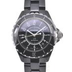 ☆良品【CHANEL】シャネル J12  デイト ブラックセラミック H0685 自動巻き メンズ  ...