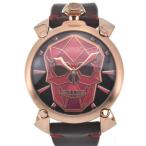 ☆美品【GaGa MILANO】ガガミラノ マヌアーレ  バイオニック スカル 5061.03S 限定品 手巻き メンズ B#108655