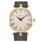Yahoo! Yahoo!ショッピング(ヤフー ショッピング)△ ☆良品【GUCCI】グッチ シェリーライン GP/レザー クォーツ メンズ H#109630