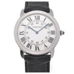 △ ☆良品【CARTIER】カルティエ ロンドソロLM W6700255 デイト クォーツ メンズ  ...