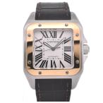 ☆美品【CARTIER】カルティエ サントス100 LM W20072X7 SS/K18YG/レザー ...