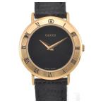 Yahoo! Yahoo!ショッピング(ヤフー ショッピング)【GUCCI】グッチ 3000.2.L GP/レザー クォーツ レディース K#110116
