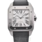 ☆良品【CARTIER】カルティエ サントス 100 LM W20073X8 SS/レザー 自動巻き ...