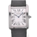 【CARTIER】カルティエ タンクソロ LM W1018355 SS/レザー クォーツ メンズ K ...