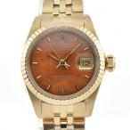 ロレックス ROLEX 6917 ヴィンテージ デイトジャスト マホガニーダイアル K18YG 自動巻き レディース 良品 Z#135405
