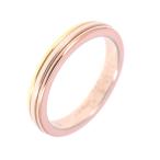 カルティエ CARTIER スリーゴールド ウェディングリング サイズ47/JP7 スリーカラー No stone レディース S#139333