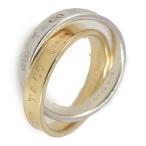 ティファニー TIFFANY&amp;Co. インターロッキング リング サイズ51/JP11 K18YG/シルバー925/ レディース 袋付き S#144582