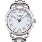 エルメス HERMES PU2.210 プルマン Dバックル クォーツ レディース 良品 箱・保証書付き R#146095