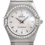 オメガ OMEGA 1476.71 コンステレーション ダイヤベゼル ホワイトシェル クォーツ レディース 美品 腕時計 D#146789