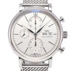 IWC IWC SCHAFFHAUSEN IW391037 ポートフィノ クロノグラフ デイデイト シルバー 自動巻き メンズ 美品 箱・保証書付き 腕時計 G#147199