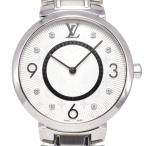 ルイ・ヴィトン LOUIS VUITTON Q13MJZ タンブール スリム MM 8P ダイヤモンド ホワイト クォーツ レディース 美品 腕時計 E#147227