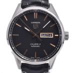 タグホイヤー TAG HEUER WAR201C-1 カレラ デイデイト キャリバー5 ブラック 自動巻き メンズ 腕時計 O#148456
