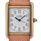 カルティエ CARTIER W1013954 マストタンク LM デイト ホワイト クォーツ ユニセックス 良品 腕時計 Q#148515