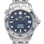 オメガ OMEGA 25528000 シーマスタープロフェッショナル 300m デイト ブルー 自動巻き ボーイズ 保証書付き 腕時計 P#148692