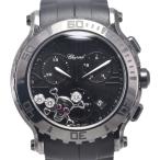 ショパール Chopard 8499 3017 ハッピースポーツ クロノ スカルダイヤモンド ブラック クォーツ メンズ 腕時計 P#148920